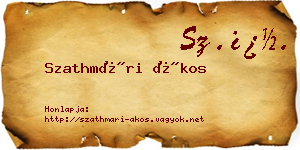 Szathmári Ákos névjegykártya